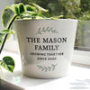 Personalised Wreath Large Ceramic Plant Pot