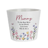 Personalised Pretty Floral Large Ceramic Plant Pot