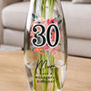 Personalised Floral Big Age Bullet Glass Vase