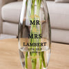 Personalised Couples Bullet Glass Vase