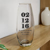 Personalised Special Date Bullet Glass Vase