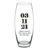 Personalised Special Date Bullet Glass Vase