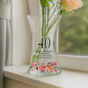 Personalised Floral Big Age Waisted Glass Vase