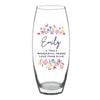 Personalised Bright Floral Bullet Vase