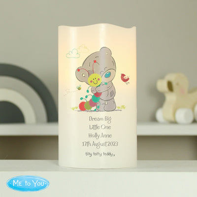 Personalised Tiny Tatty Teddy Cuddle Bug Nightlight LED Candle