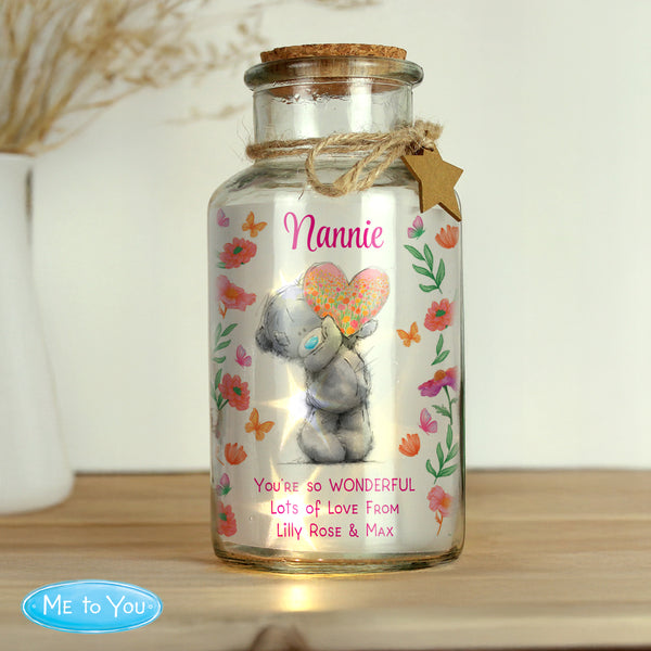 Personalised Me to You Flowery LED Light Up Jar