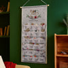 Personalised Felt Rocking Horse Advent Calendar In Silver Grey