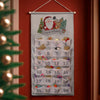 Personalised Felt Santa Advent Calendar In Silver Grey
