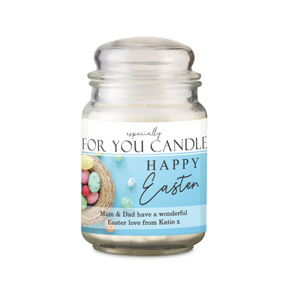 Personalised Especially For You Happy Easter Large Scented Jar Wax Candle