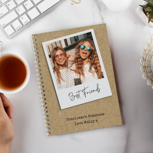 Personalised Photo Upload Polaroid Notebook