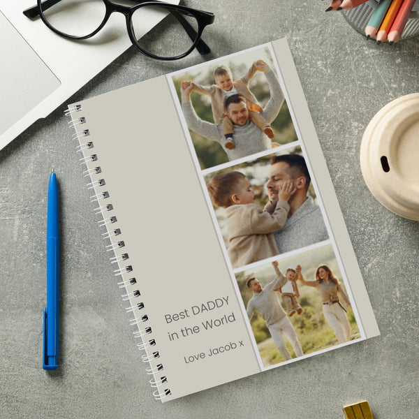 Personalised Multi Photo Upload Strip Notebook