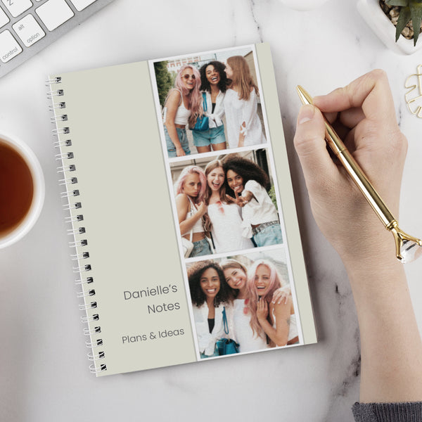 Personalised Multi Photo Upload Strip Notebook