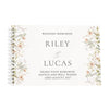 Personalised Peach Wild Flowers Wedding Guest Book