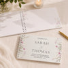 Personalised Pink Wild Flowers Wedding Guest Book