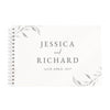 Personalised Botanical Off White Wedding Guest Book