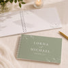 Personalised Botanical Sage Green Wedding Guest Book