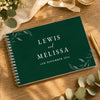 Personalised Botanical Evergreen Wedding Guest Book