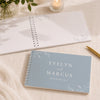 Personalised Botanical Baby Blue Wedding Guest Book