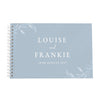 Personalised Botanical Baby Blue Wedding Guest Book