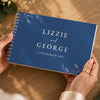 Personalised Botanical Cobalt Blue Wedding Guest Book