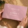 Personalised Botanical Soft Pink Wedding Guest Book