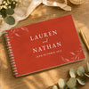 Personalised Botanical Burnt Orange Wedding Guest Book