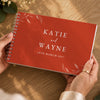 Personalised Botanical Burnt Orange Wedding Guest Book
