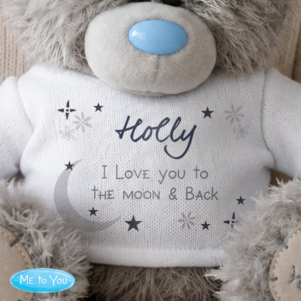 Personalised Moon & Stars Me To You Teddy Bear