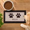 Personalised Paw Prints Pet Bowl Mat Non Slip