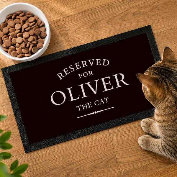 Personalised Reserved For Pet Bowl Mat Non Slip