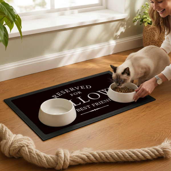 Personalised Reserved For Pet Bowl Mat Non Slip