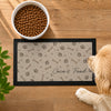 Personalised Brown Dog Icons Pet Bowl Mat Non Slip