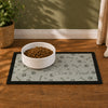 Personalised Grey Dog Icons Pet Bowl Mat Non Slip