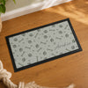 Personalised Grey Dog Icons Pet Bowl Mat Non Slip