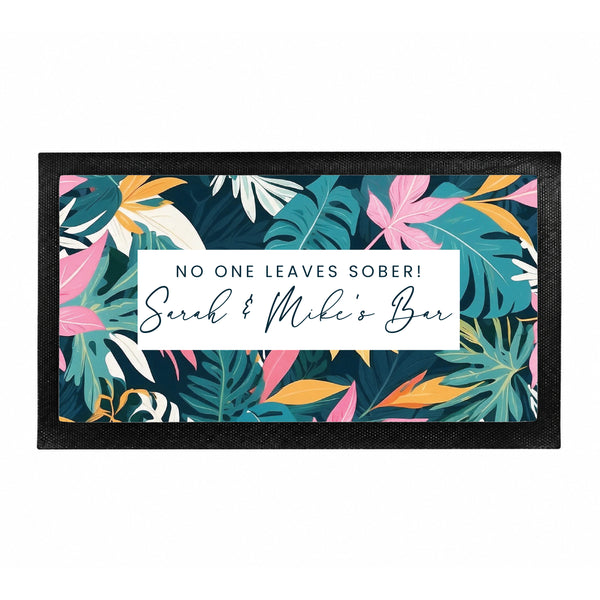 Personalised Tropical Bar Mat