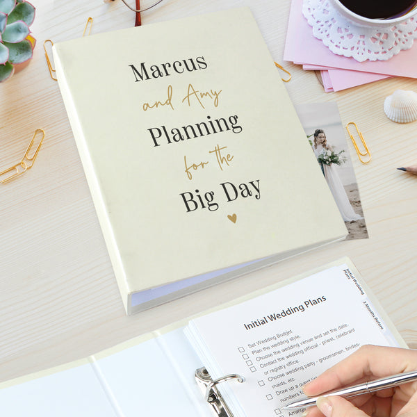 Personalised Black & Gold Wedding Planner