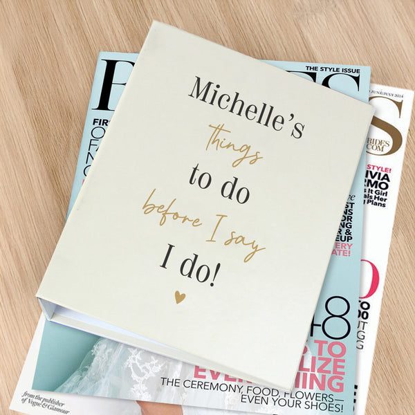 Personalised Black & Gold Wedding Planner