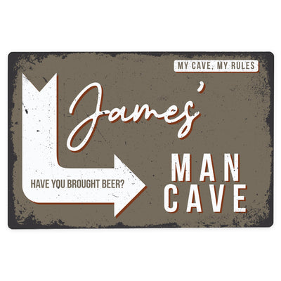 Personalised Man Cave Metal Sign