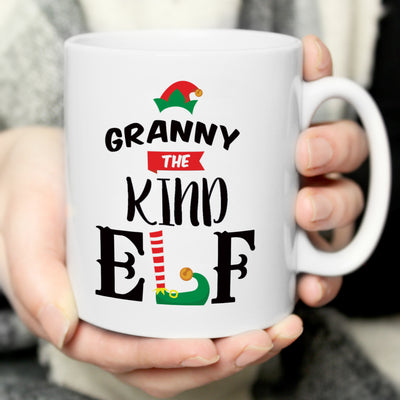 Personalised Elf Christmas Ceramic Mug