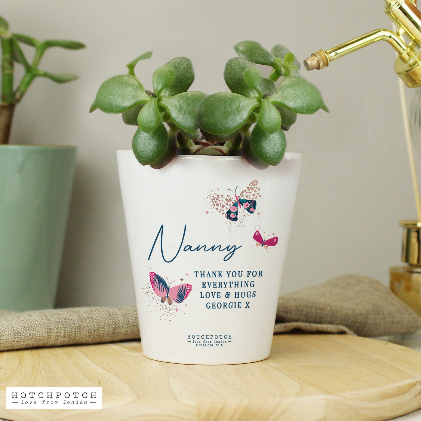 Personalised Butterfly Ceramic Plant Pot
