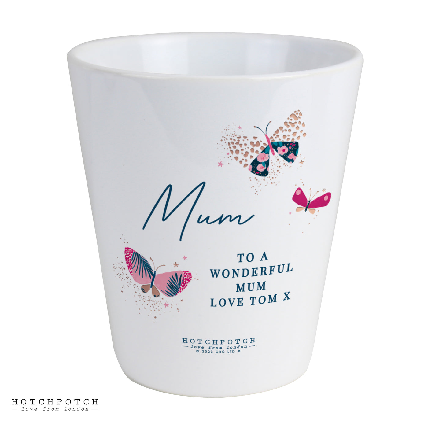 Personalised Butterfly Ceramic Plant Pot