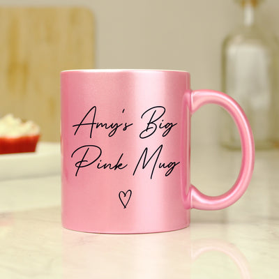 Personalised Pink Glitter Ceramic Mug