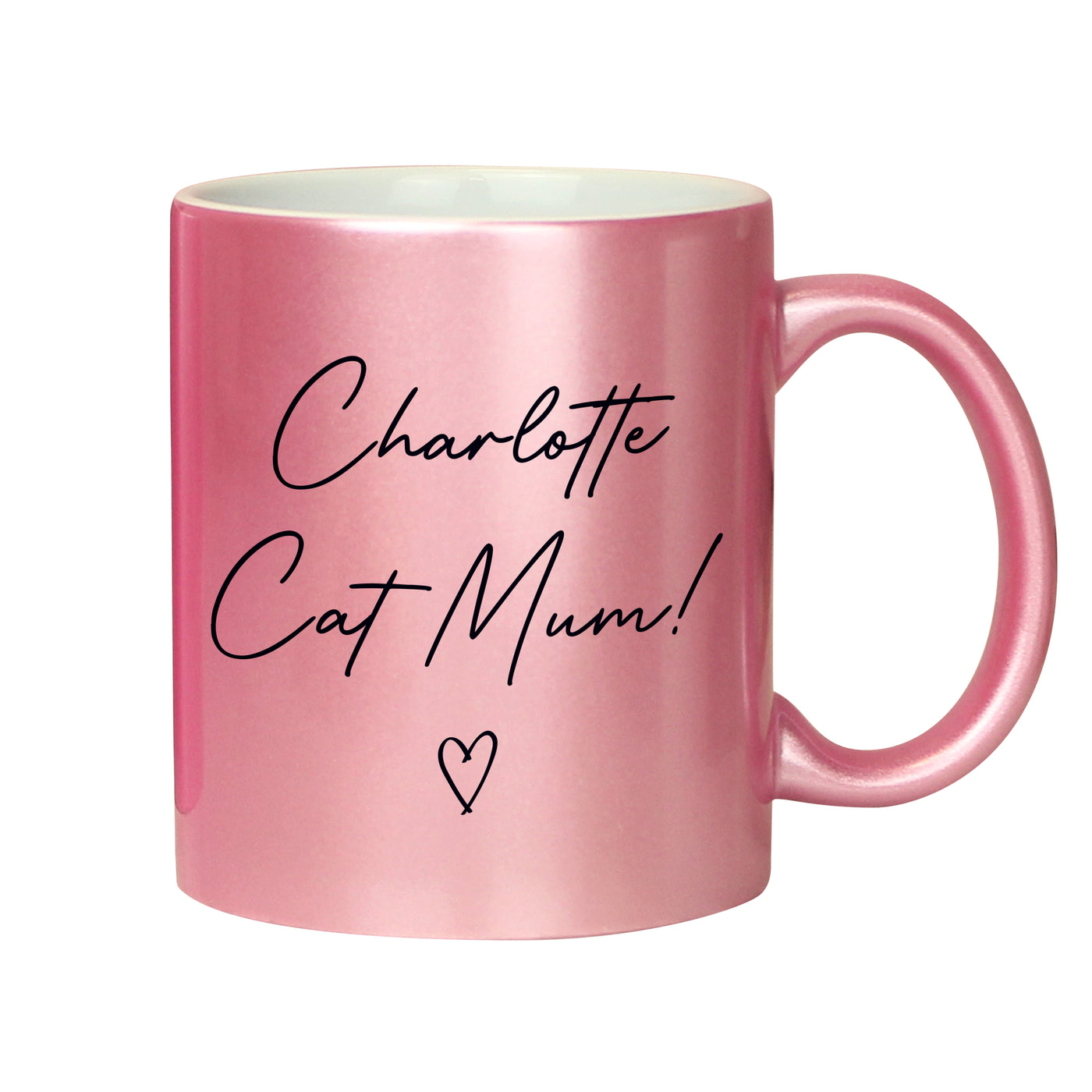 Personalised Pink Glitter Ceramic Mug