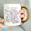 Personalised Me to You Cosy Winter Gold Handled Ceramic Mug