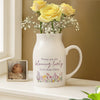 Personalised Wild Flower Ceramic Jug Vase