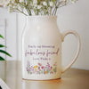 Personalised Wild Flower Ceramic Jug Vase