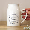 Personalised Black & Gold Wreath Ceramic Jug Vase