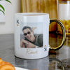 Personalised Photo Upload King Gold Handle Ceramic Mug