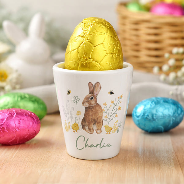 Personalised Easter Bunny Ceramic Egg Cup