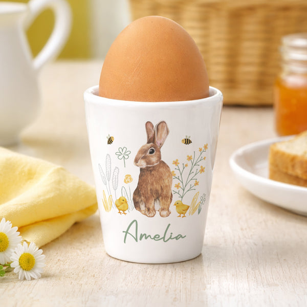 Personalised Easter Bunny Ceramic Egg Cup